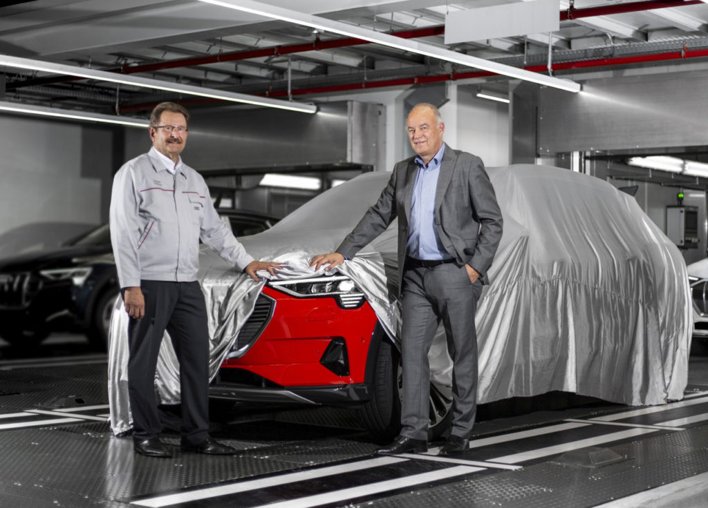 Todo preparado para la presentación del Audi e-tron